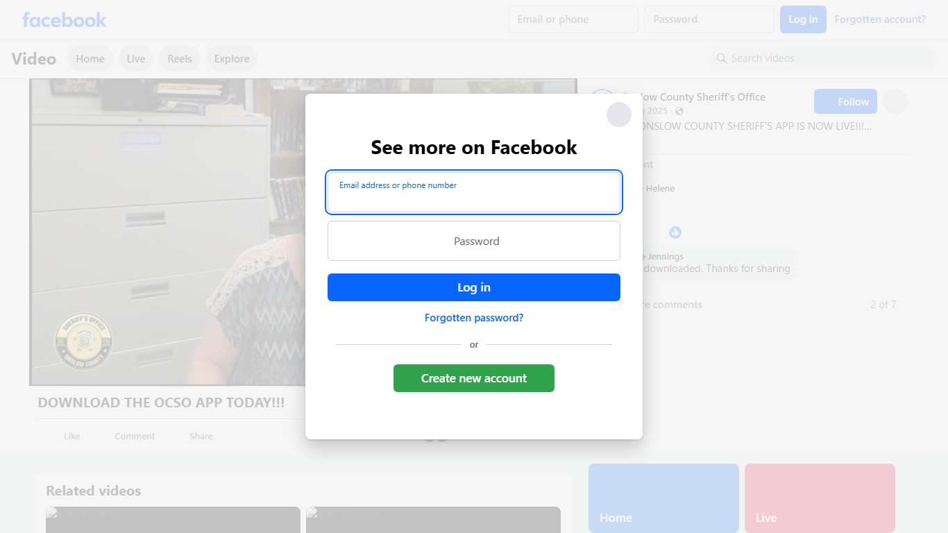 OUR NEW ONSLOW COUNTY SHERIFF'S APP IS NOW LIVE!!! Onslow County Sheriff Christopher Thomas is excited to announce the release of our custom smartphone application. The app will serve as an innovative way for the Sheriff’s Office to connect with Onslow County residents and visitors, providing information quickly and efficiently. The app offers quick access to items of public interest and is easy to use. Users can access features such as: -Inmate Search - includes mugshots, bond information, and 